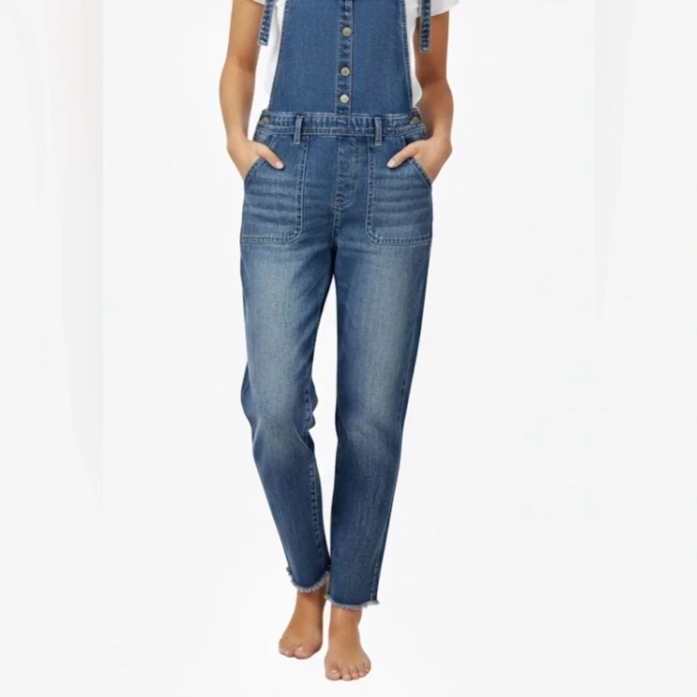 Forever 21 Vintage Blue Denim Overalls Sz small - Picture 2 of 6